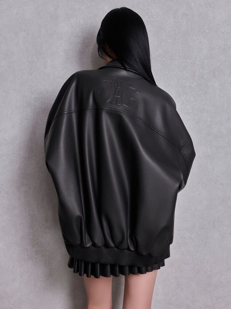 GYDA Symmetry GYDA Emboss フェイクレザーBIGブルゾン