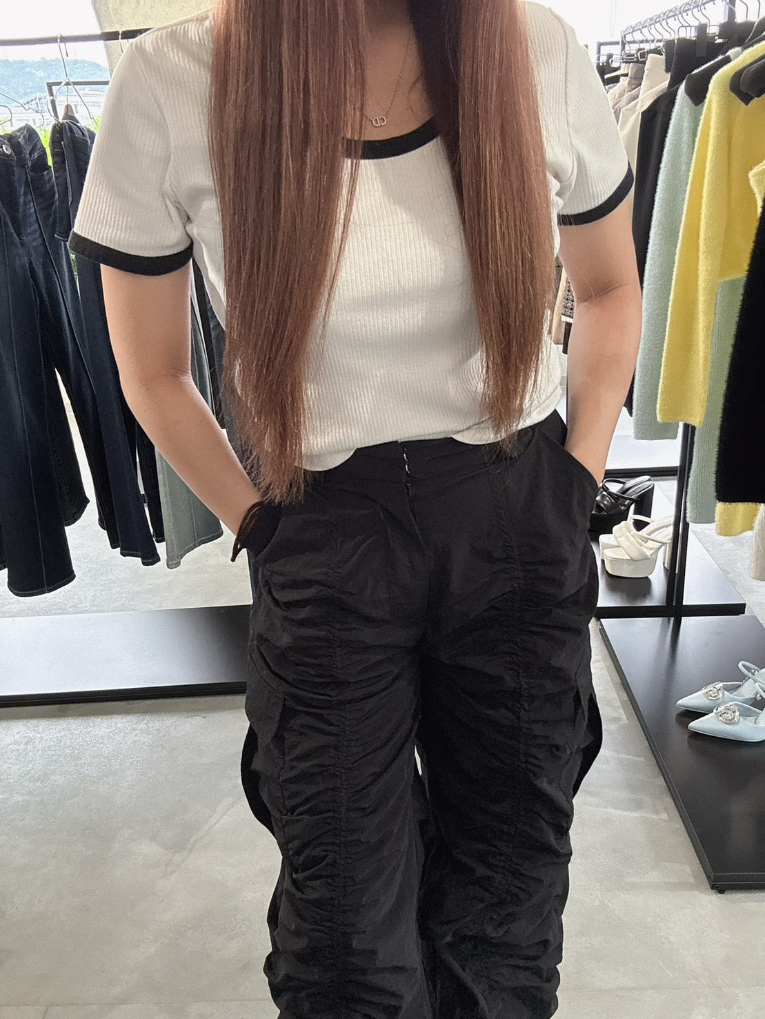 MURUA シャーリングカーゴパンツ
