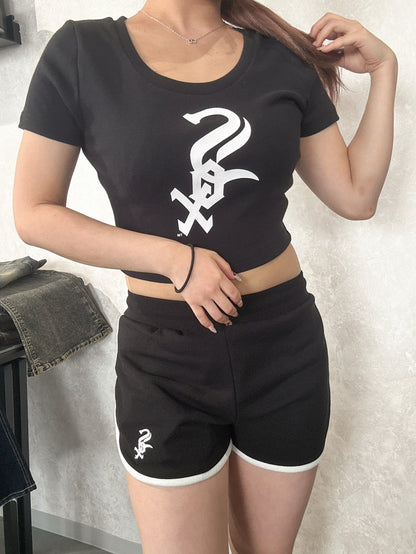 GYDA［MLB］BACK LOGOスウェットショートパンツ