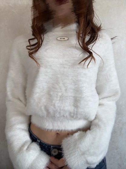 GYDA プレートシャギーニットトップス