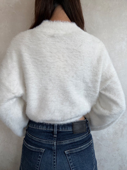 GYDA プレートシャギーニットトップス