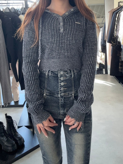 EMODA ダメージニットフーディ