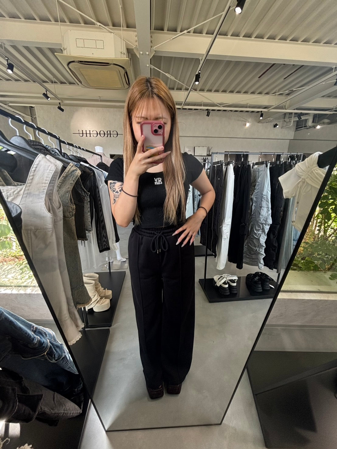 RESEXXY スウェットワイドパンツ