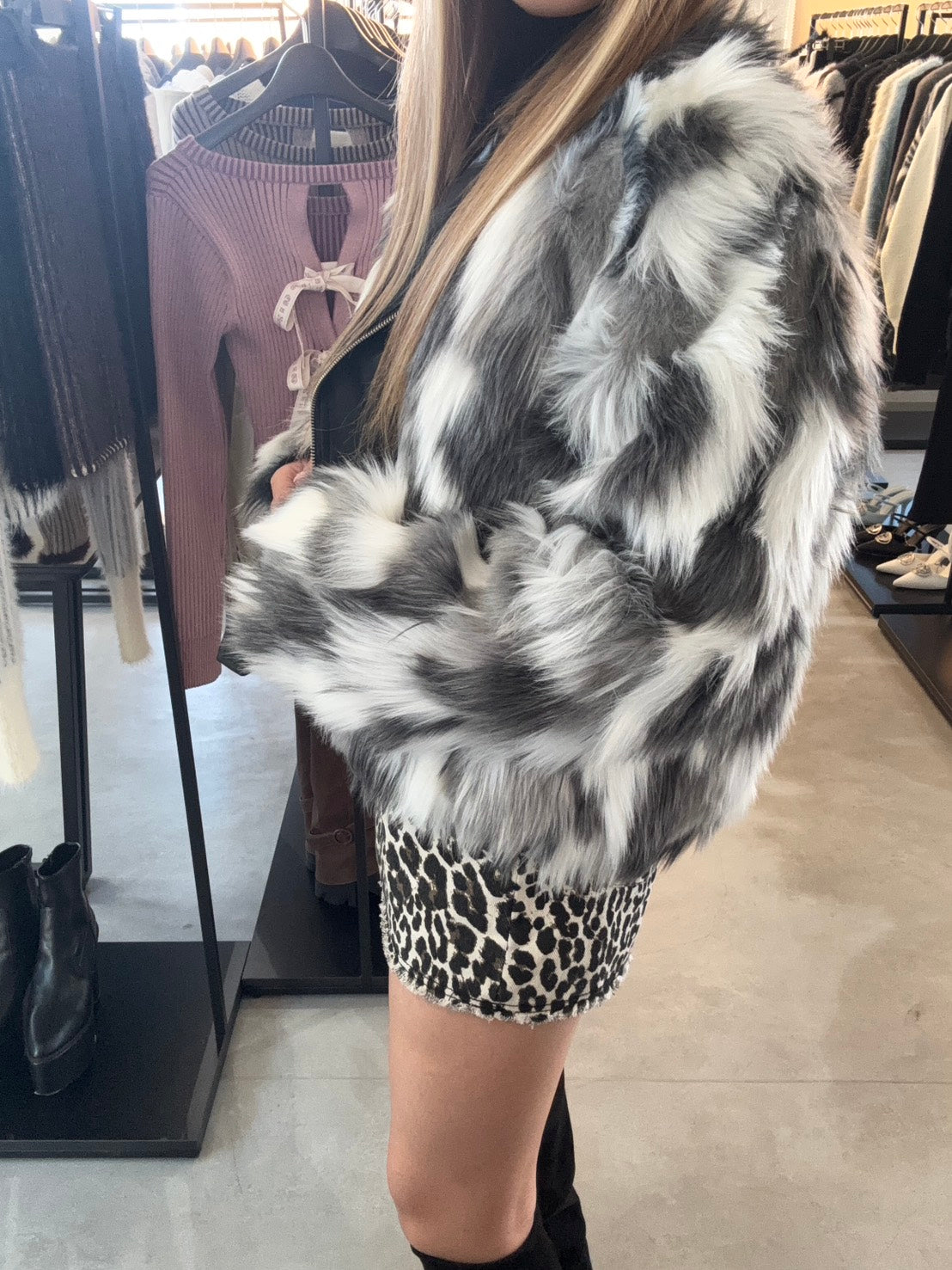 GYDA レイヤードエコファーライダースジャケット