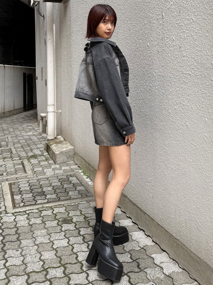 MURUA サイドオープンデニムスカート