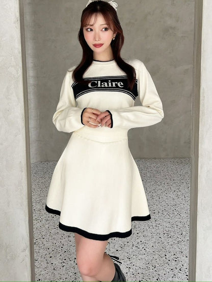 RESEXXY バイカラージャカードニットセットアップ