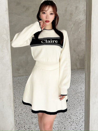 RESEXXY バイカラージャカードニットセットアップ