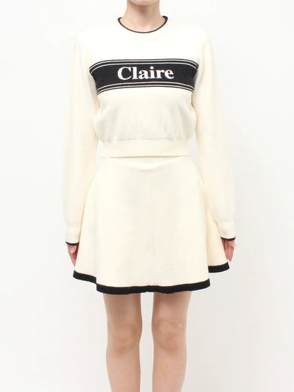 RESEXXY バイカラージャカードニットセットアップ