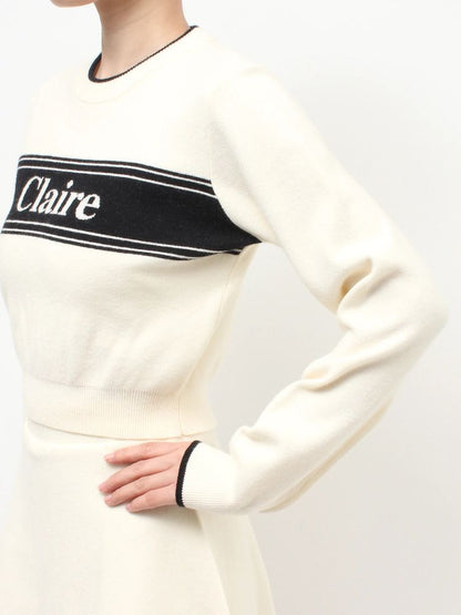 RESEXXY バイカラージャカードニットセットアップ