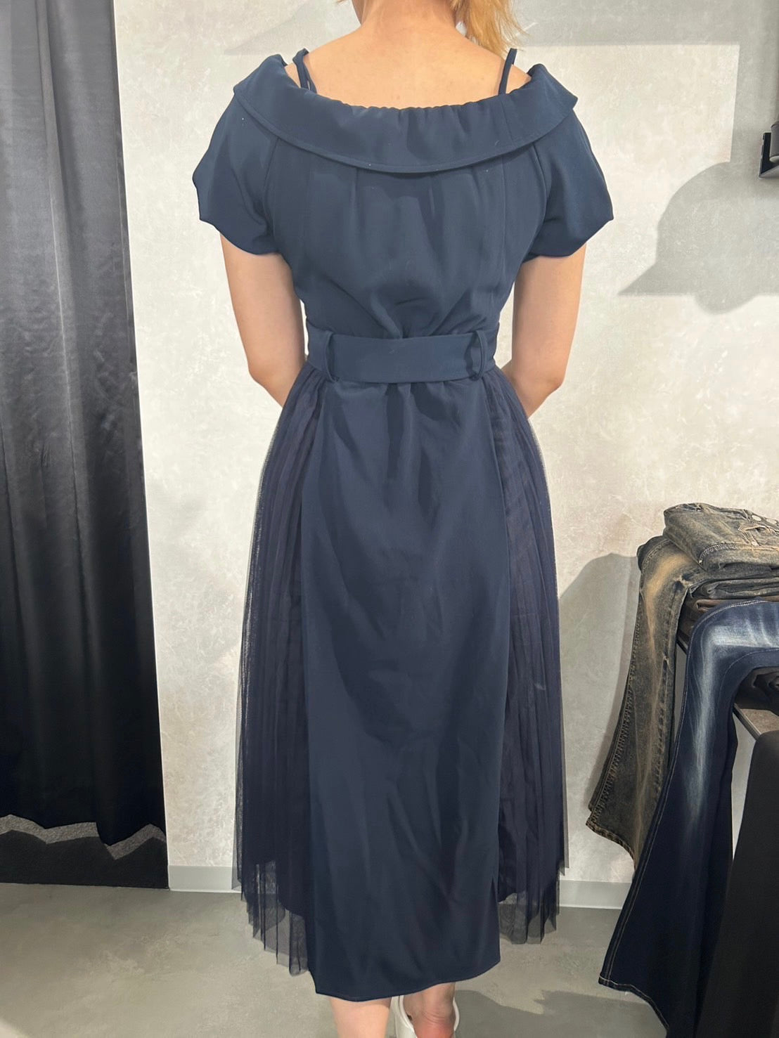 RESEXXY オフショルプリーツワンピース