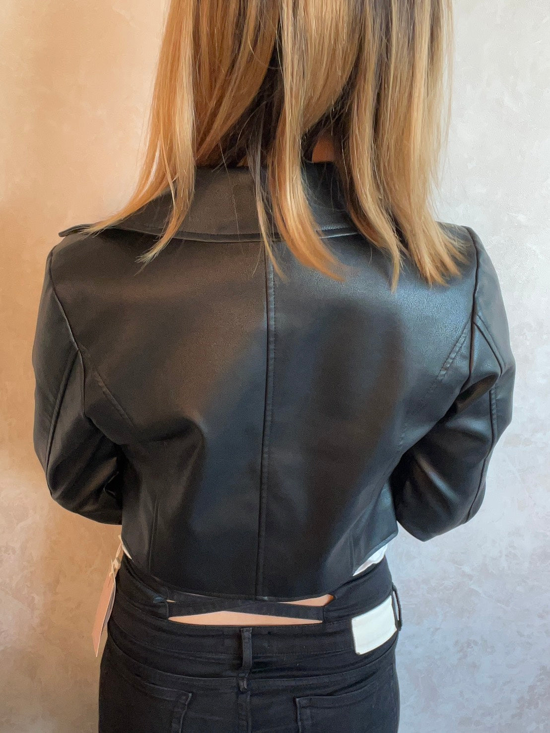 RESEXXY フェイクレザーライダースジャケット