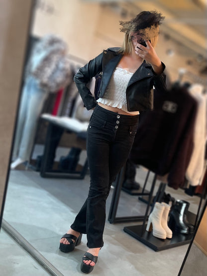 RESEXXY フェイクレザーライダースジャケット