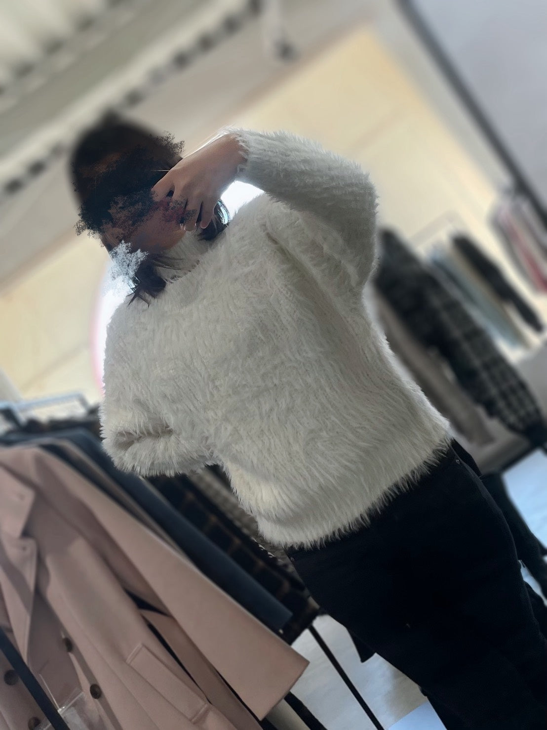 GYDA 2way シャギーチョーカーニットトップス