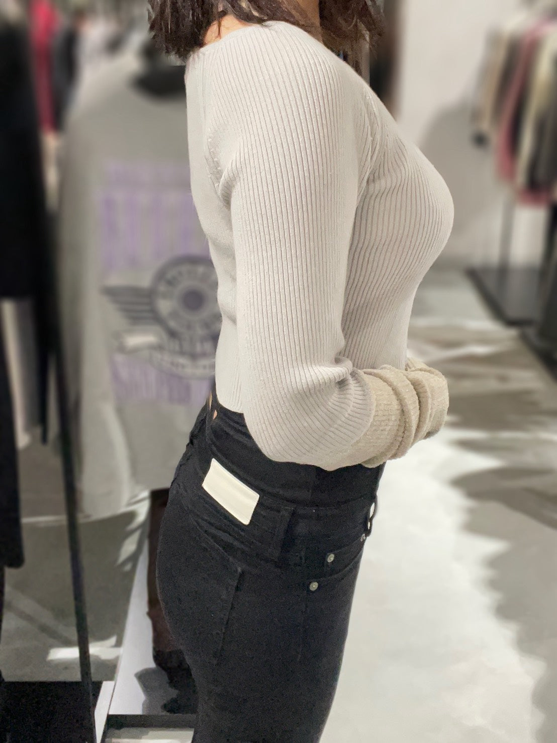 EMODA ハンドウォームリブニット